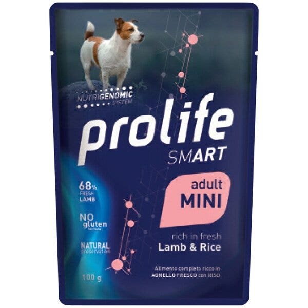 Prolife Smart Agnello Fresco Con Riso Cibo Umido Per Cani Adulti Taglia Mini Bustina 100g-2