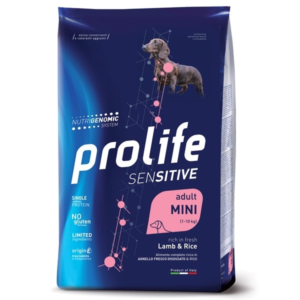 Prolife Sensitive Adult Mini Lamb & Rice Cibo Secco Per Cani Taglia Piccola Sacco 600g-1