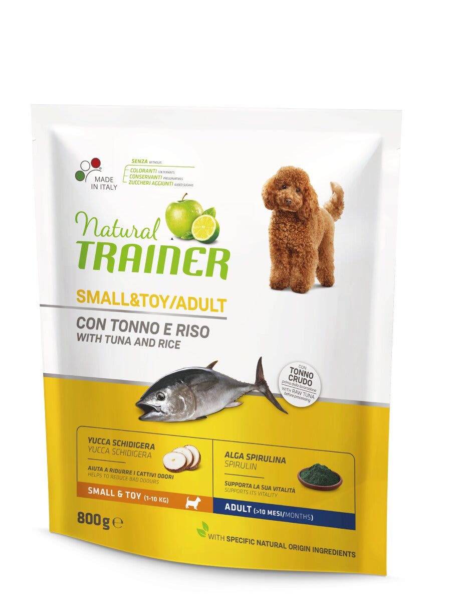 Natural Trainer Crocchette Tonno/Riso Per Cani Taglia Piccola Sacco 800g-3