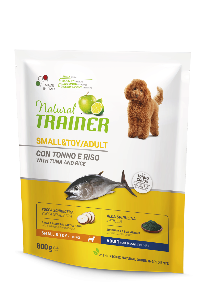 Natural Trainer Crocchette Tonno/Riso Per Cani Taglia Piccola Sacco 800g-2