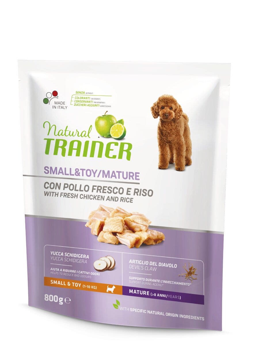 Natural Trainer Crocchette Pollo Fresco Per Cani Adulti Taglia Piccola Sacco 800g-3