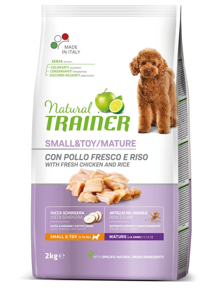 Natural Trainer Crocchette Pollo Fresco Per Cani Adulti Taglia Piccola Sacco 2kg-3