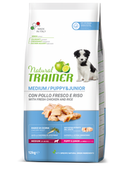 Natural Trainer Crocchette Pollo Fresco Per Cuccioli Taglia Media Sacco 12kg-2
