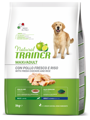 Natural Trainer Crocchette Pollo/Riso/Alga Spirulina Per Cani Adulti Taglia Grande Sacco 3kg-2