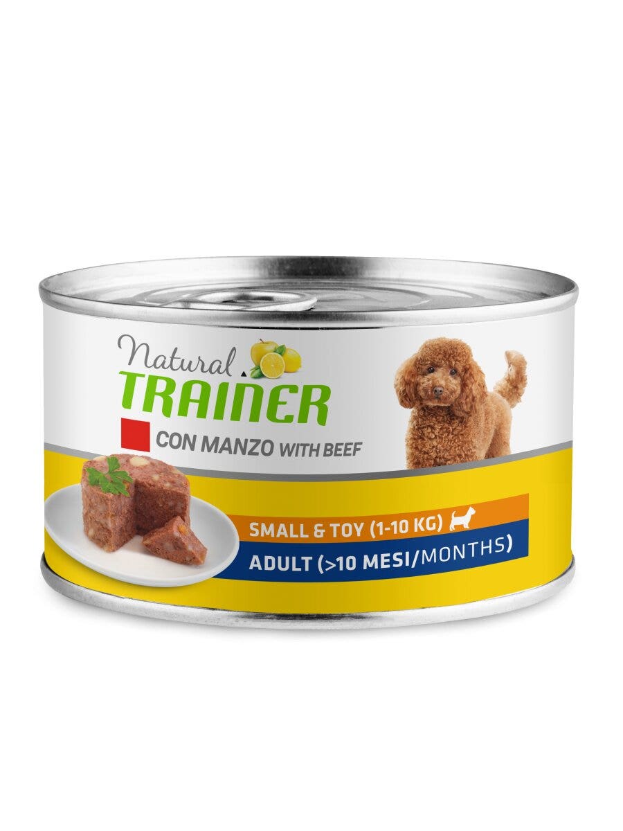 Natural Trainer Cibo Umido Manzo/Riso Per Cani Adulti Taglia Piccola Lattina 150g-3