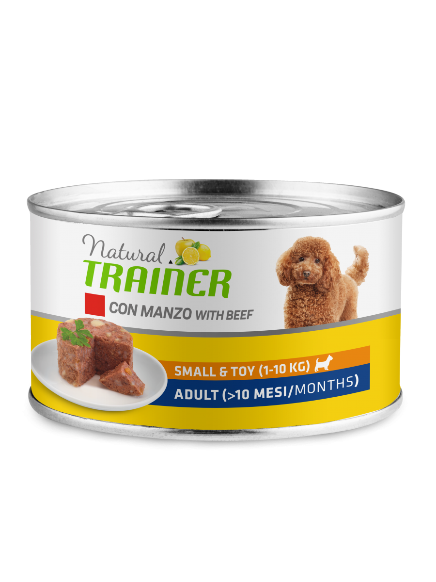 Natural Trainer Cibo Umido Manzo/Riso Per Cani Adulti Taglia Piccola Lattina 150g-2