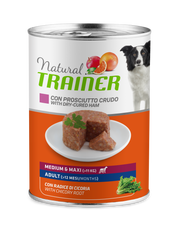 Natural Trainer Cibo Umido Prosciutto Crudo/Riso Per Cani Adulti Taglia Media/Grande Lattina 400g-2