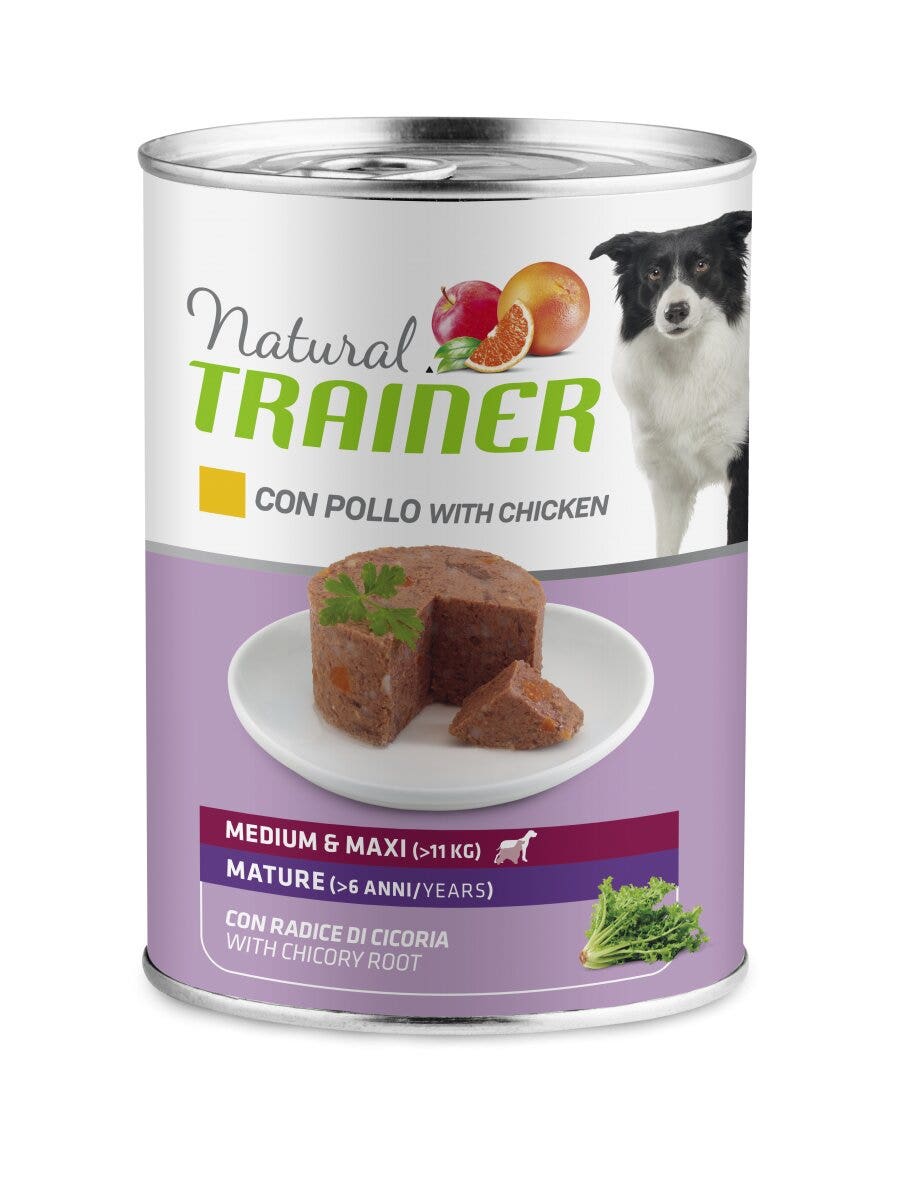 Natural Trainer Cibo Umido Pollo Per Cani Adulti Taglia Grande Lattina 400g-2