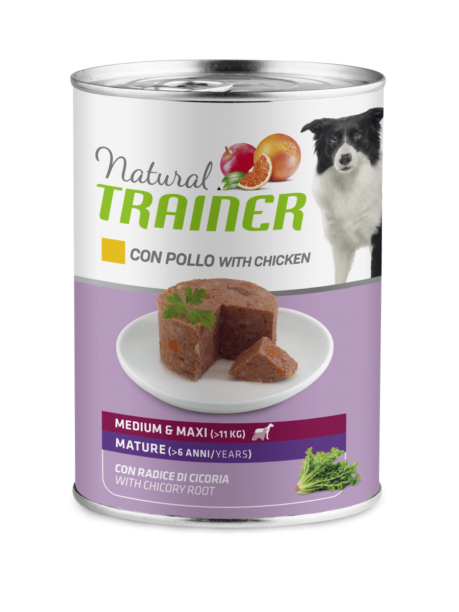 Natural Trainer Cibo Umido Pollo Per Cani Adulti Taglia Grande Lattina 400g-1