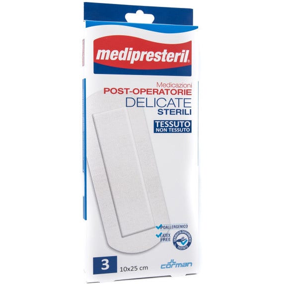 Medipresteril Medicazione Post Operatoria Delicata Sterile 10x25cm 3 Pezzi-1