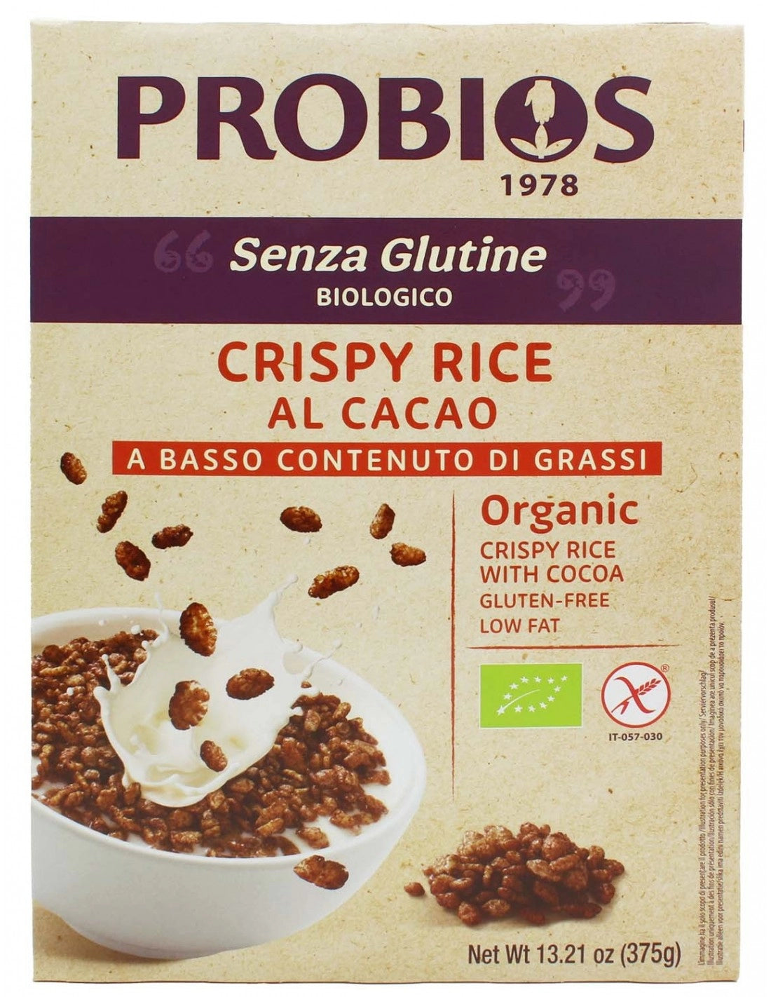 ETG CRISPY RICE CACAO 375G