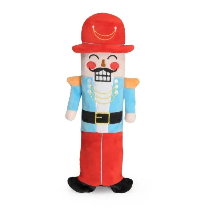 Camon Gioco Pupazzo Schiaccianoci Natalizio in Peluche Con Squeaker Per Cani-2