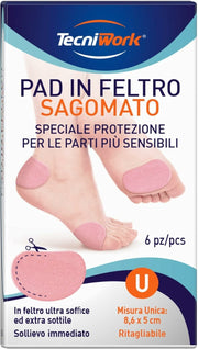 Tecniwork Pad In Feltro Sagomato 8,6x5cm 6 Pezzi-1