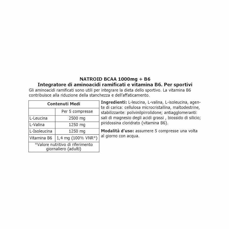 Natroid BCAA 1000mg + B6 180 Compresse-2