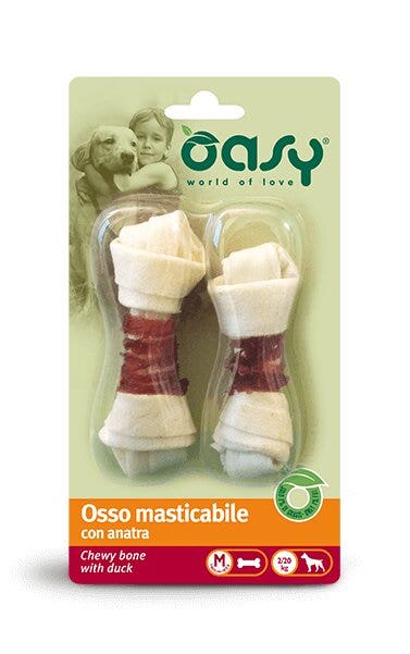 Oasy Snack per Cani Osso Masticabile con Anatra Taglia M 54g-2
