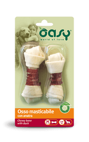 Oasy Snack per Cani Osso Masticabile con Anatra Taglia M 54g-1