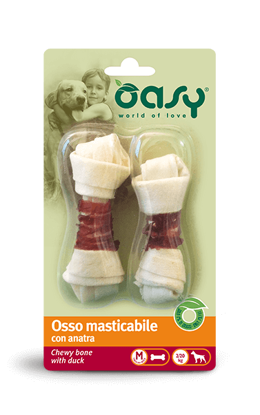 Oasy Snack per Cani Osso Masticabile con Anatra Taglia M 54g-1