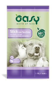 Oasy Snack per Cani Stick con Tacchino 3x12g-1