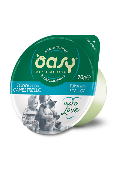 Oasy Wet Cat More Love Tonno Con Canestrello Cibo Umido Per Gatti Adulti 70g-1