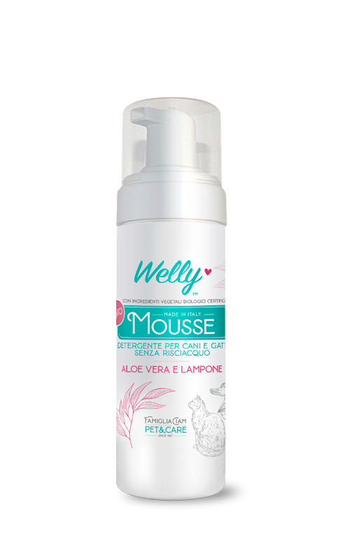 Welly Mousse Aloe Vera & Lampone Per Cane E Gatto 150ml-1