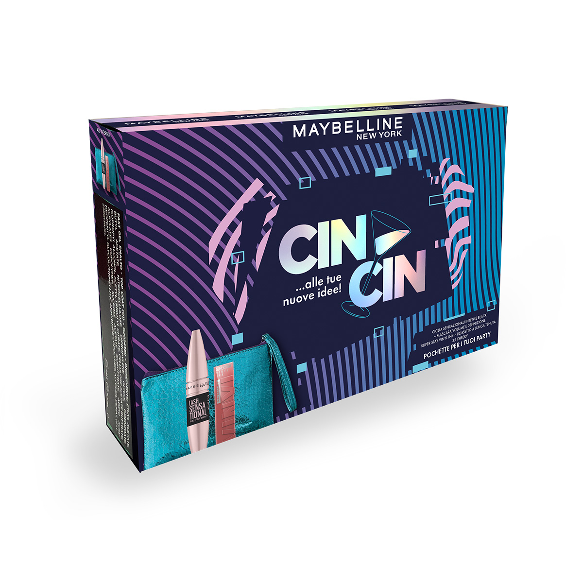 Maybelline New York Coffret Occhi Ciglia Sensazionali Intense Black + Vinyl Ink 35-1