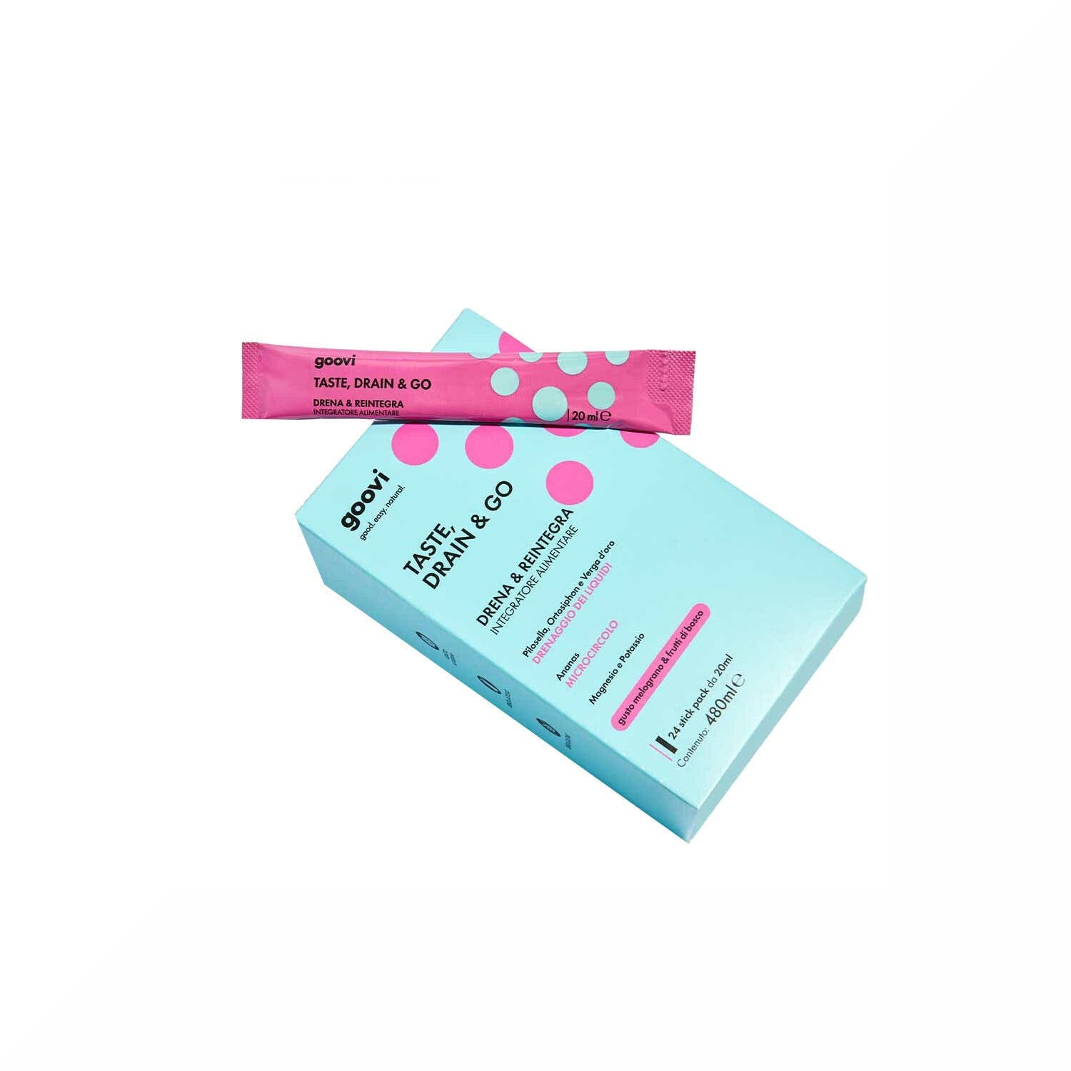 Goovi Taste Drain & Go Drenante Melograno e Frutti Di Bosco 24 Stick-2
