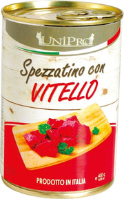 Unipro Spezzatino Con Vitello Cibo Umido Per Cani Adulti Barattolo 400g-1