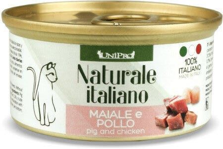 Unipro Naturale Italiano Cibo Umido Maiale E Pollo Per Gatti Adulti Scatoletta 85g-2