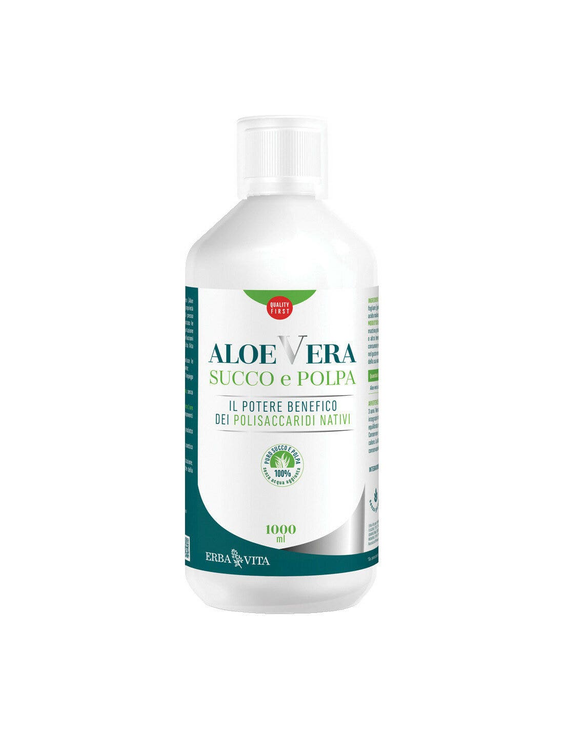 Erba Vita Aloe Vera Succo E Polpa 1000ml-2