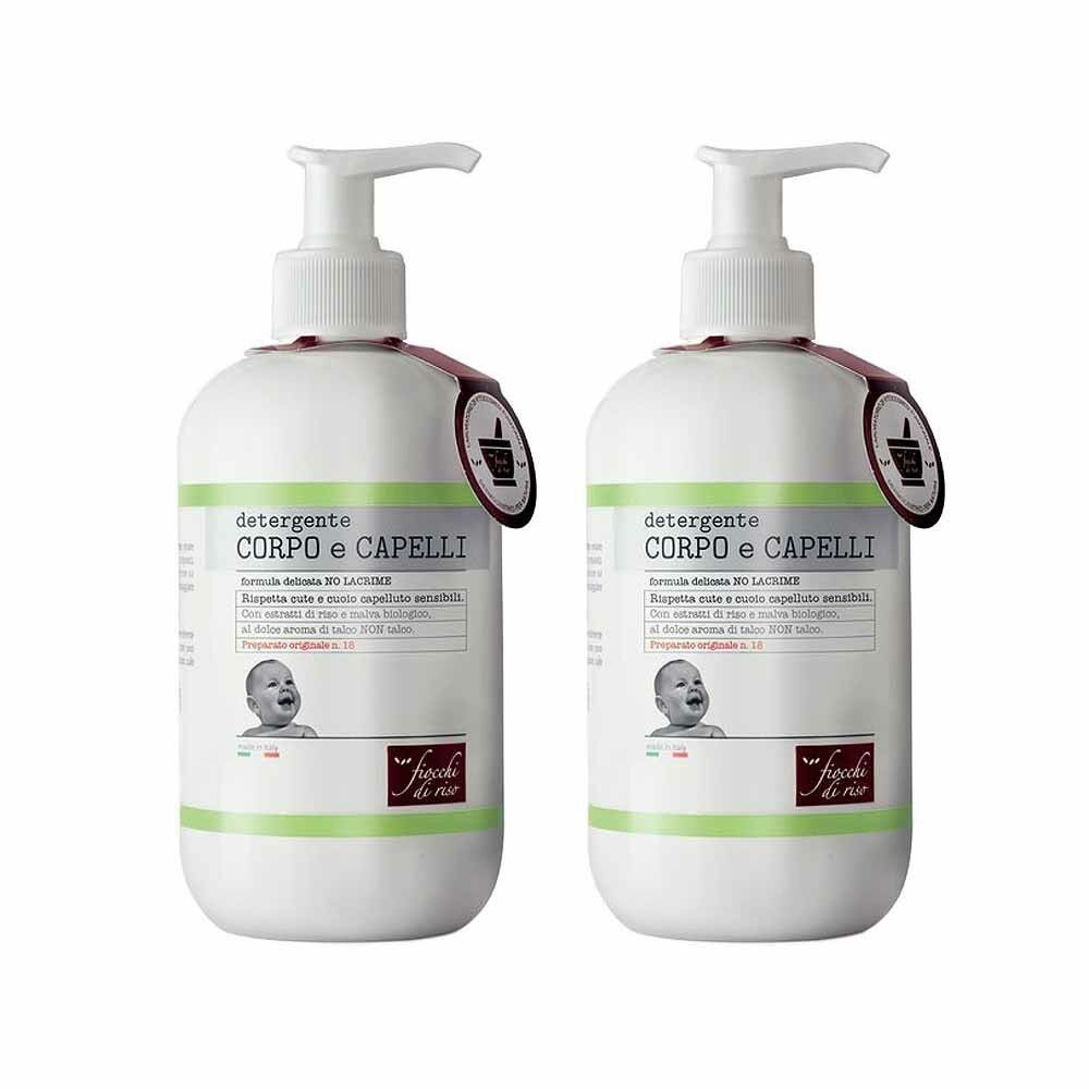 Fiocchi Di Riso Detergente Talco Corpo/Capelli 2x400ml-1
