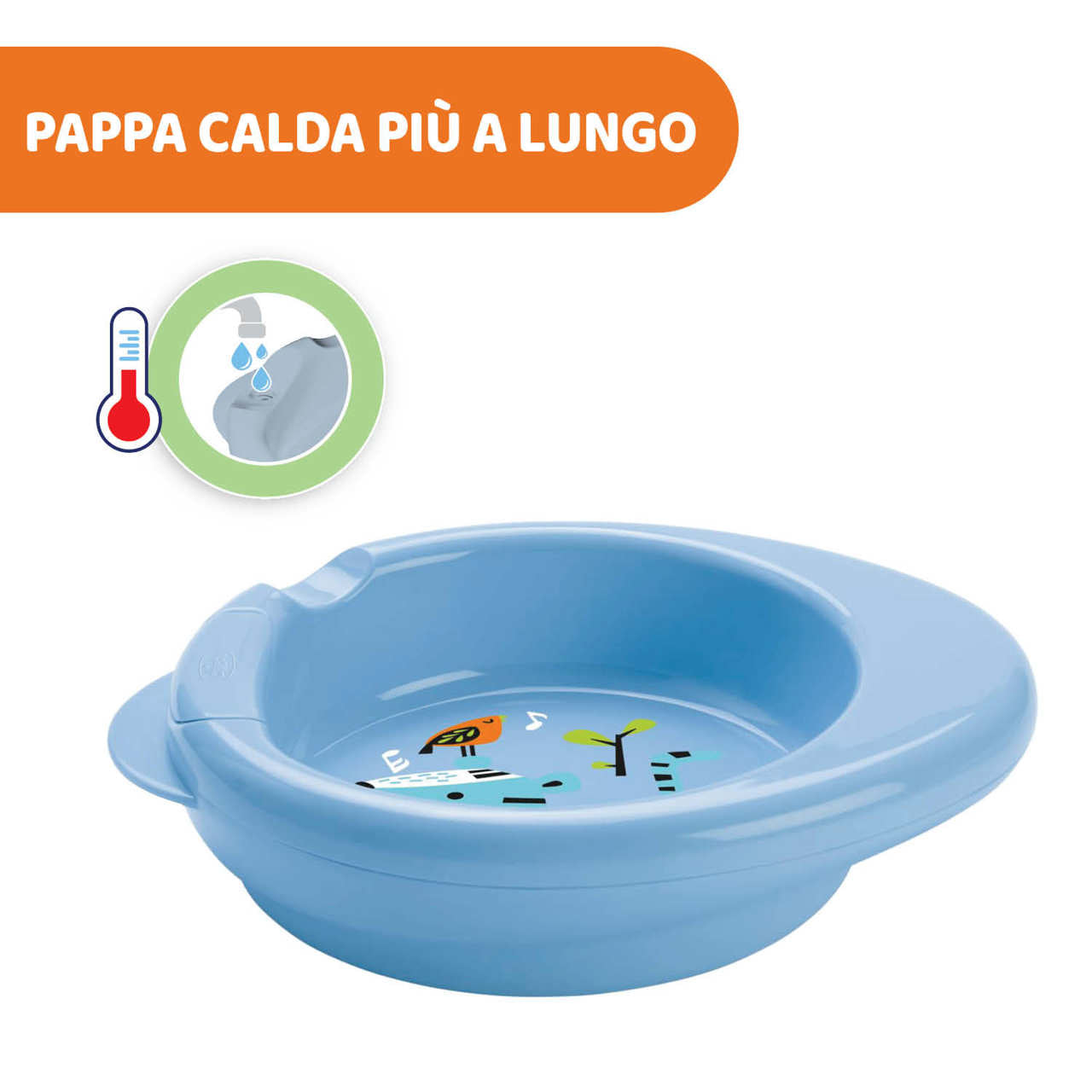 Chicco Piatto Warmy Colore Azzurro 6m+