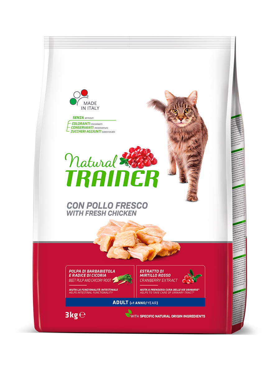 Natural Trainer Crocchette Al Pollo Per Gatti Adulti Sacco 3kg-2