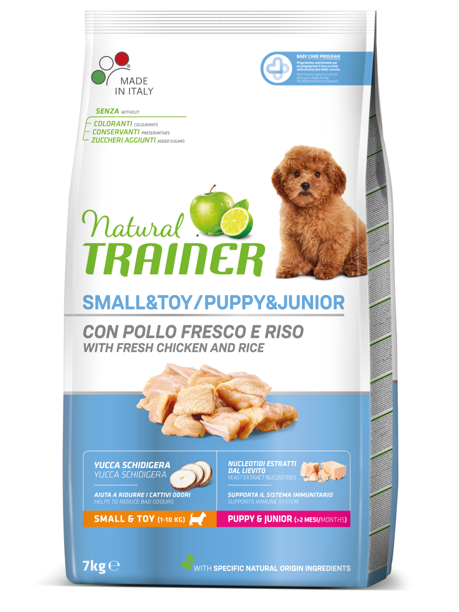 Natural Trainer Crocchette Pollo Fresco Per Cuccioli Di Taglia Piccola Sacco 7kg-2
