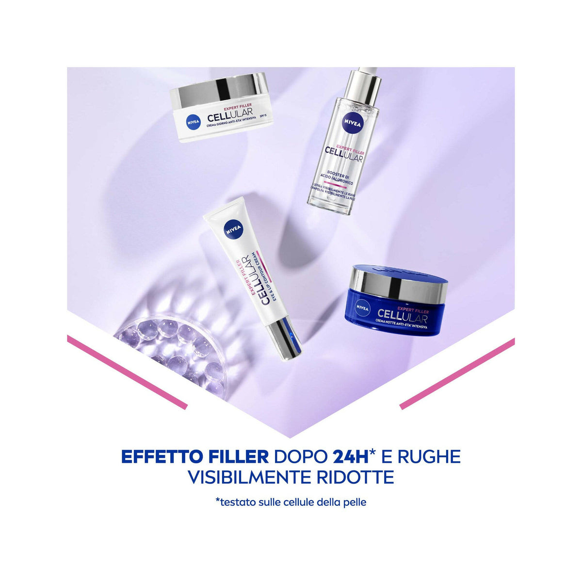 Nivea Cellular Expert Filler Contorno Occhi & Labbra Anti-età 15ml Crema Viso Occhi E Labbra-13