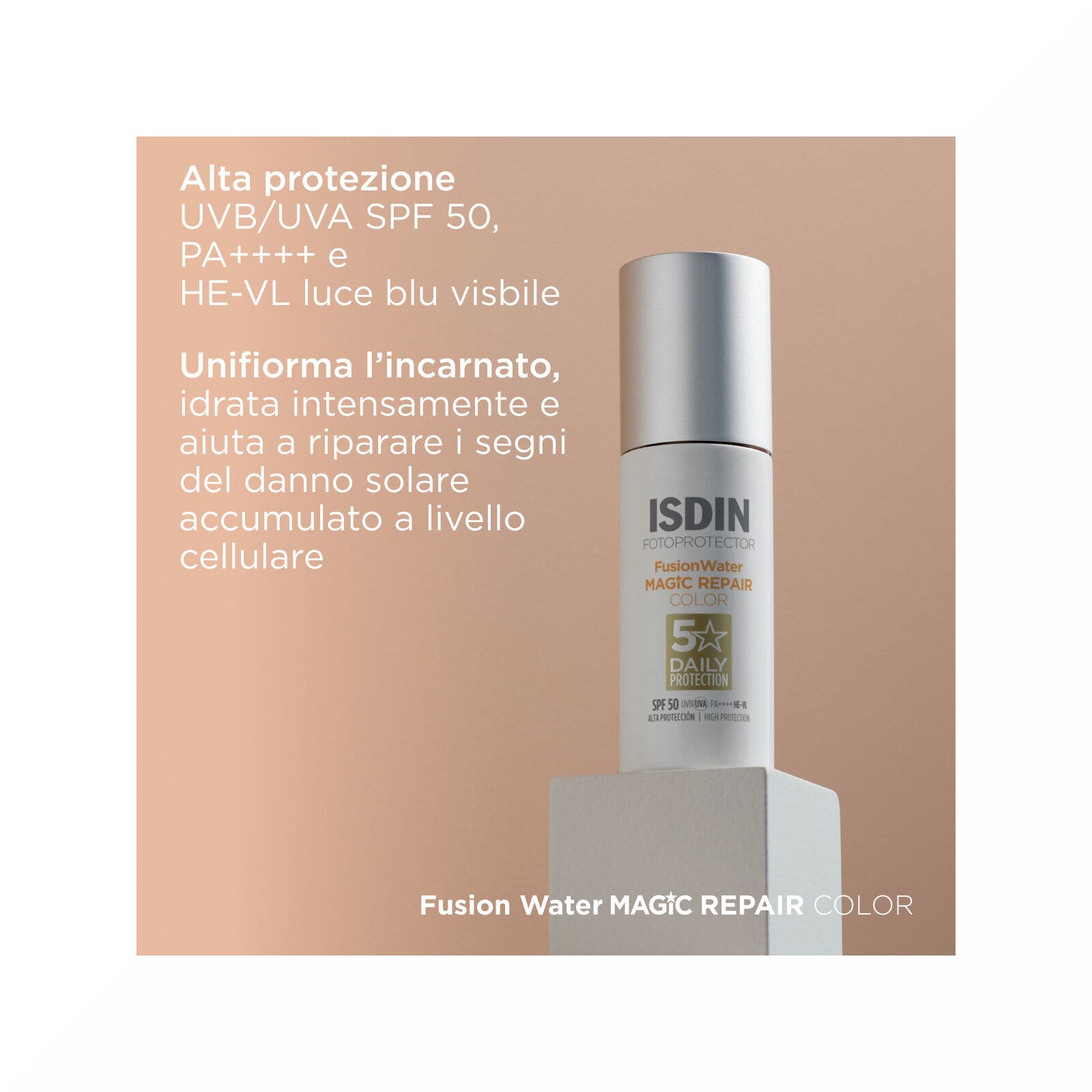 Isdin Fotoprotector Fusion Water Magic Repair Color 50ml SPF50-2