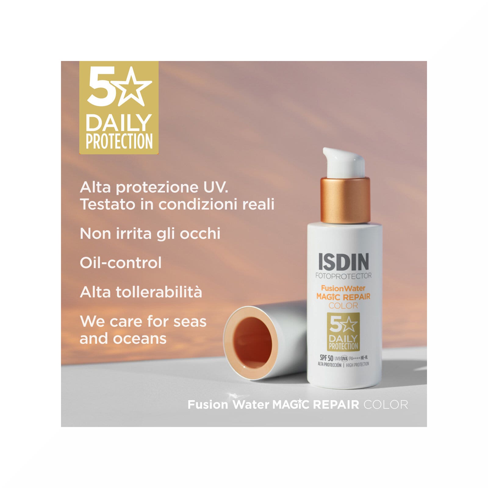 Isdin Fotoprotector Fusion Water Magic Repair Color 50ml SPF50-3
