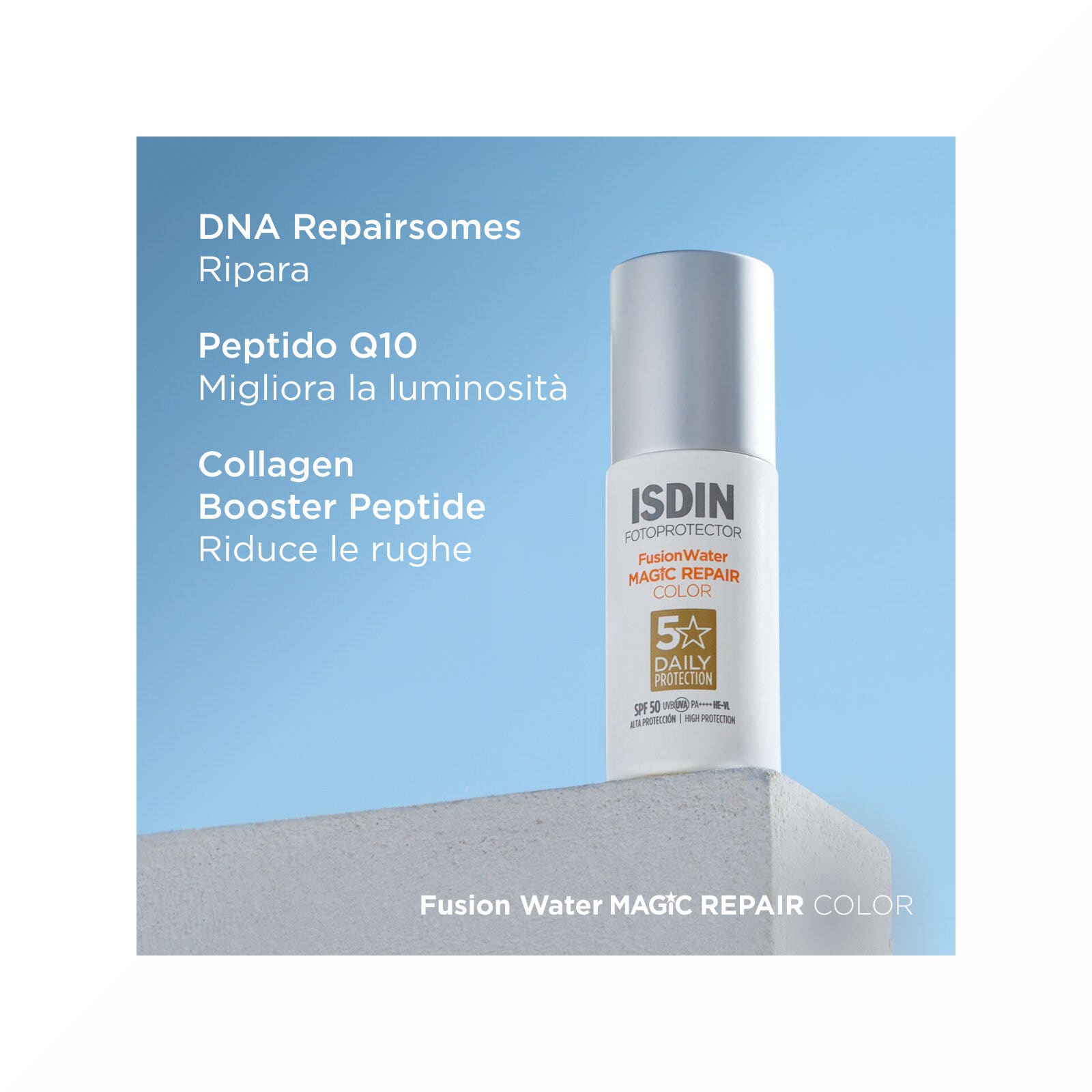 Isdin Fotoprotector Fusion Water Magic Repair Color 50ml SPF50-4