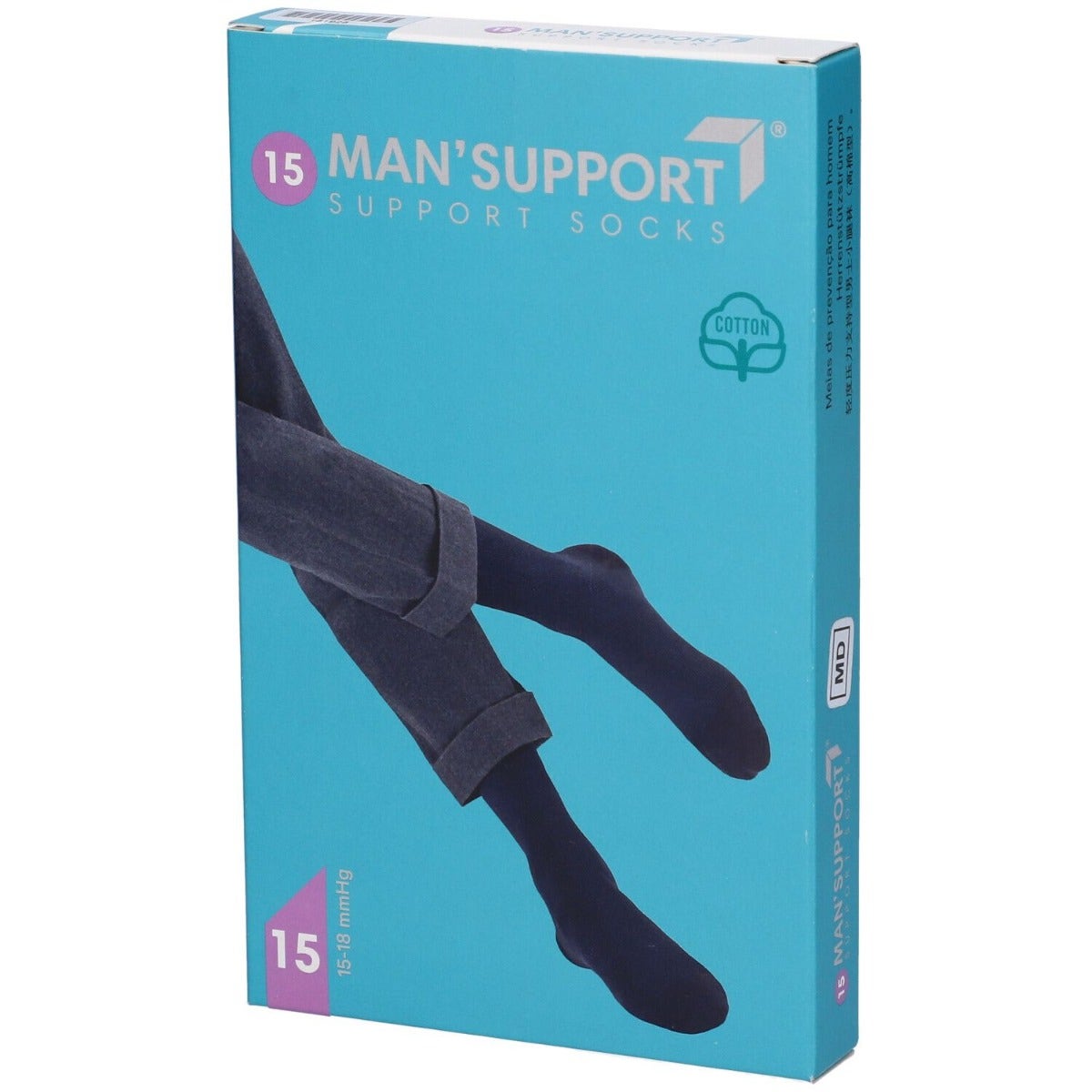 Man Support 15 Cotone Gambaletto 15 Nero Taglia 5-1