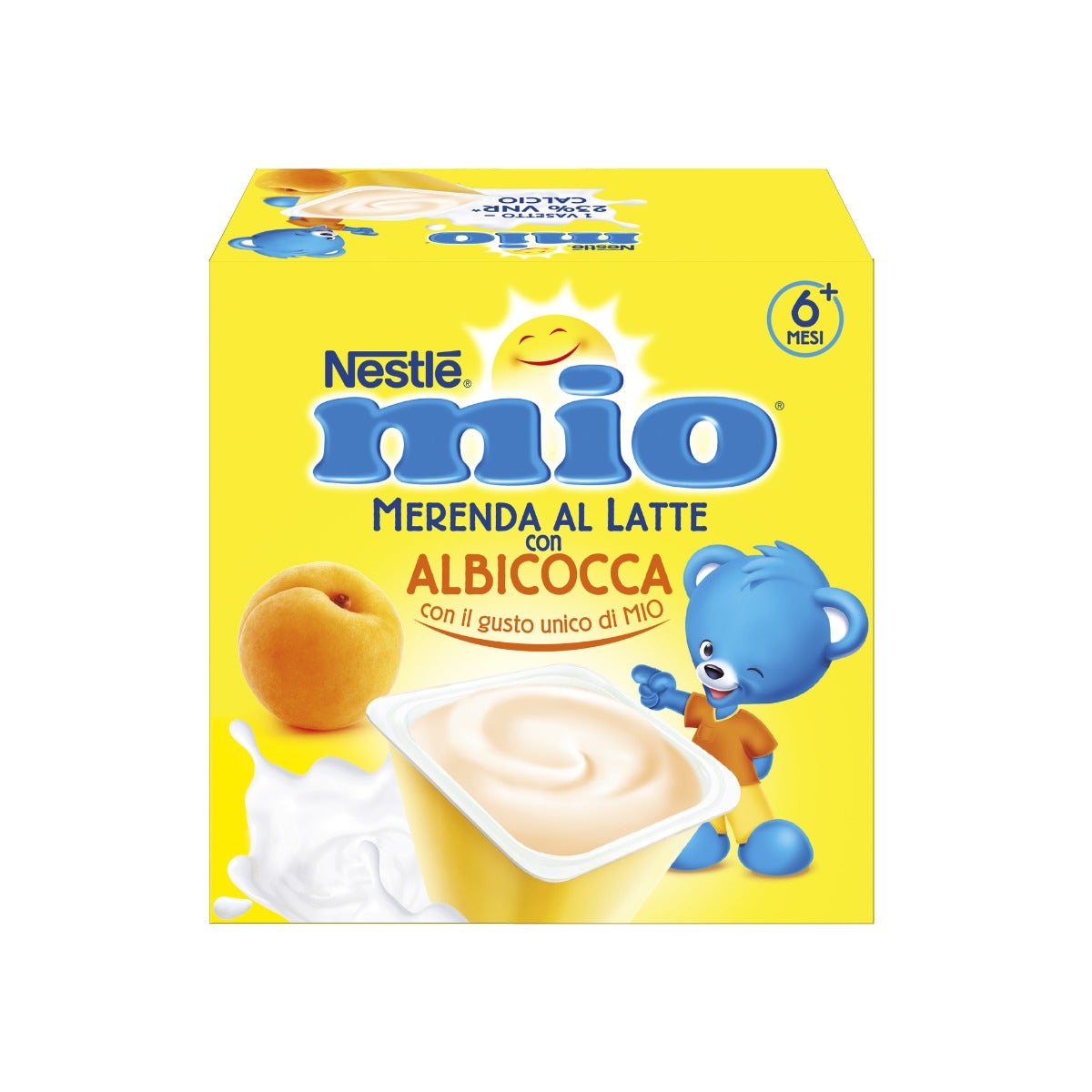Nestlè Mio Merenda Al Latte Albicocca 4 Vasetti da 100g-1