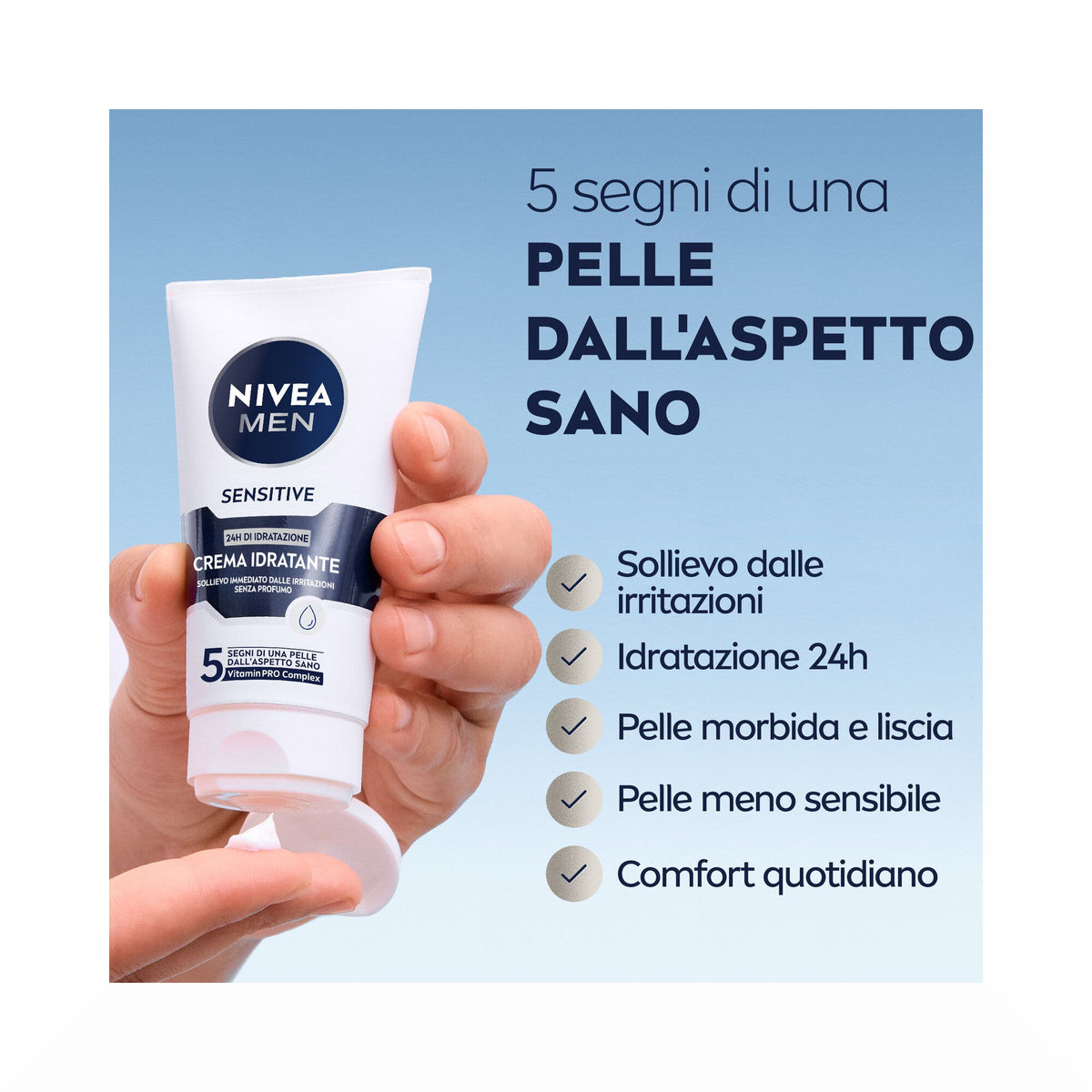 Nivea Men Sensitive Crema Idratante 75ml Crema Viso Uomo Lenitiva Per Pelli Sensibili E Delicate-4