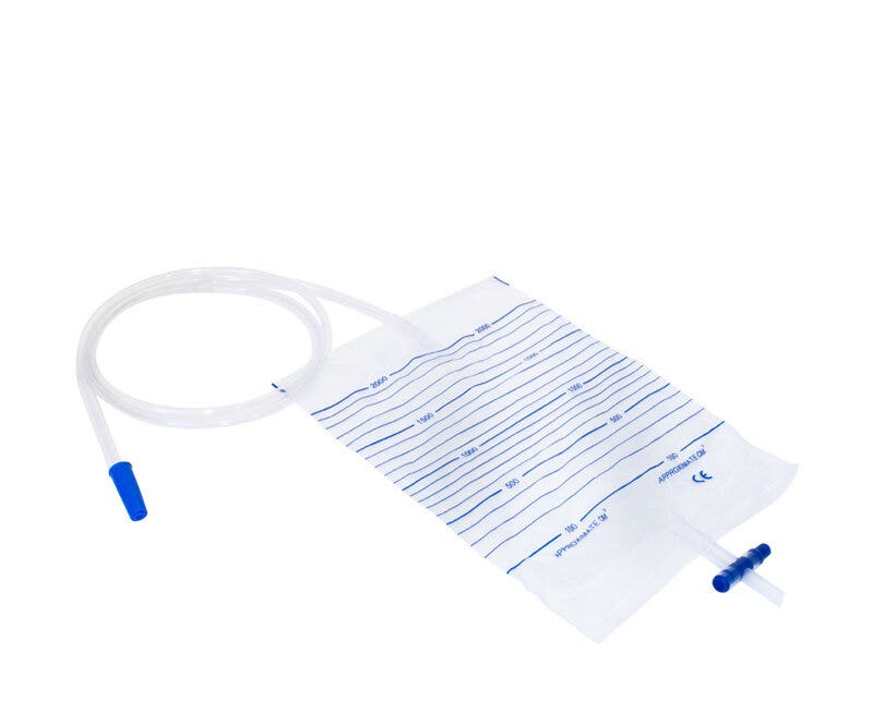 Sacca Raccolta Urina Da Letto 2 Litri 130cm Con Scarico E Valvola Antireflusso 30 Pezzi-1