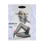 Marilyn 140 Denari Calze Autoreggenti Compressione Graduata Colore Nero Taglia 3M 1 Paio-1