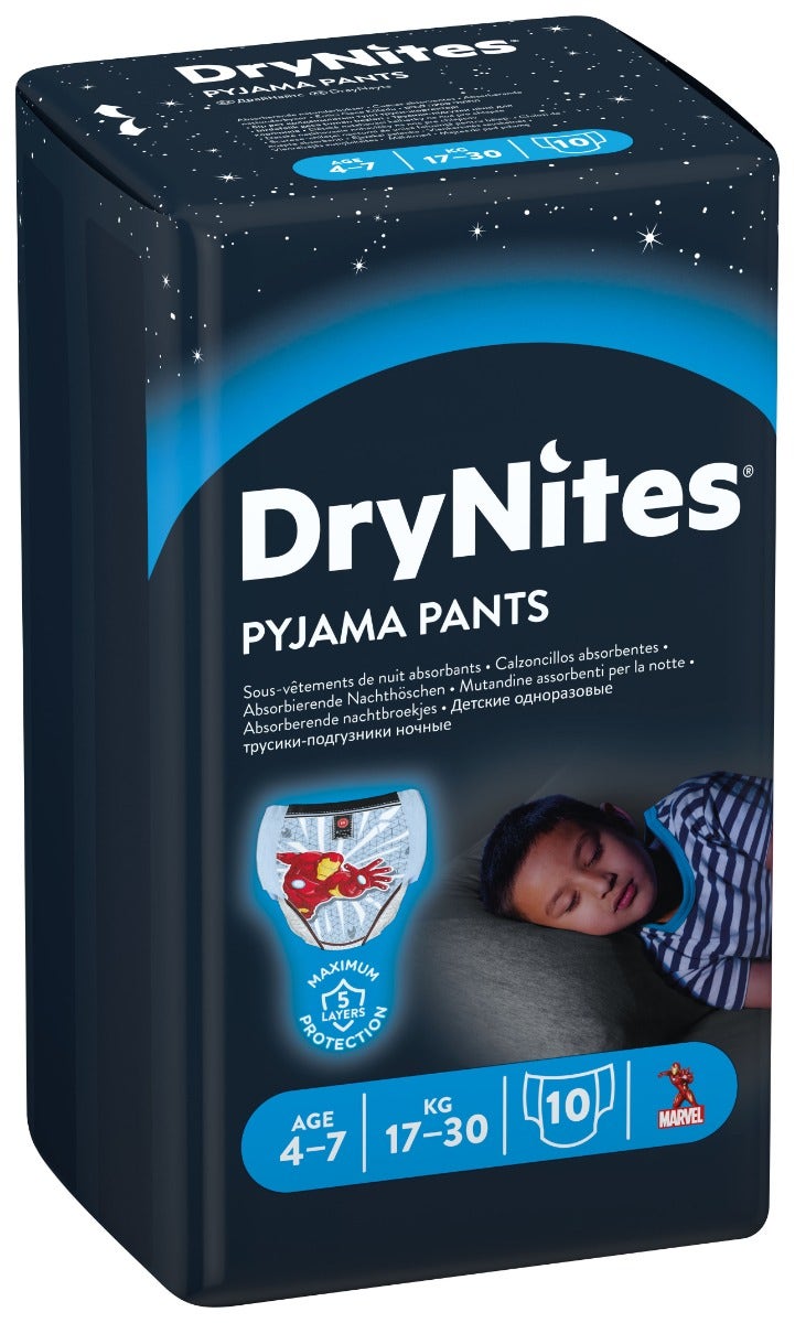 Huggies Drynites Boy Pyjama Pants 17-30kg 4-7 Anni 10 Pezzi-2