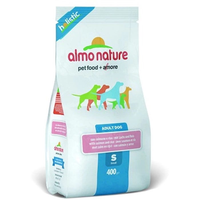 Almo Nature Holistic S Salmone/Riso Crocchette Per Cani Adulti Sacco 400g-2
