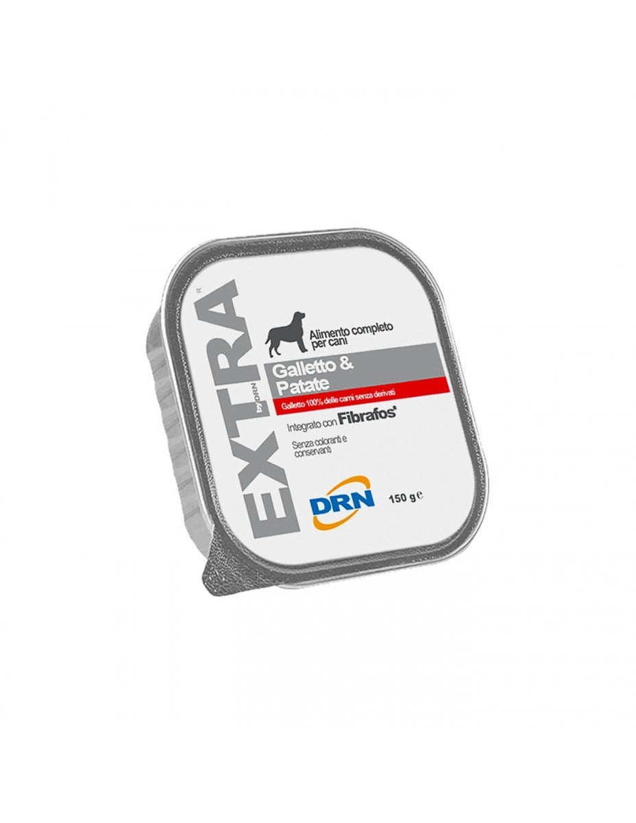 Drn Extra Galletto E Patate Cibo Umido Cani Adulti Vaschetta 150g-1
