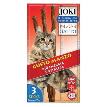 Joki Plus Bastoncino Con Manzo Gatti Adulti 3x5g-1