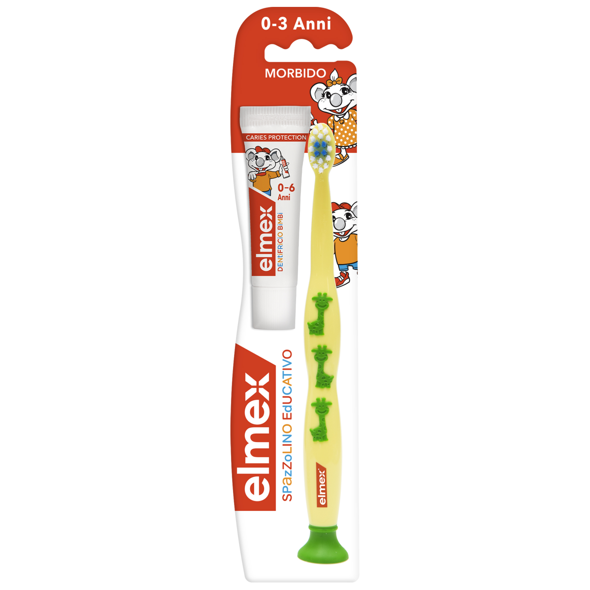 Elmex Spazzolino Educativo Bimbi Bambini 0/3 Anni Morbido-0