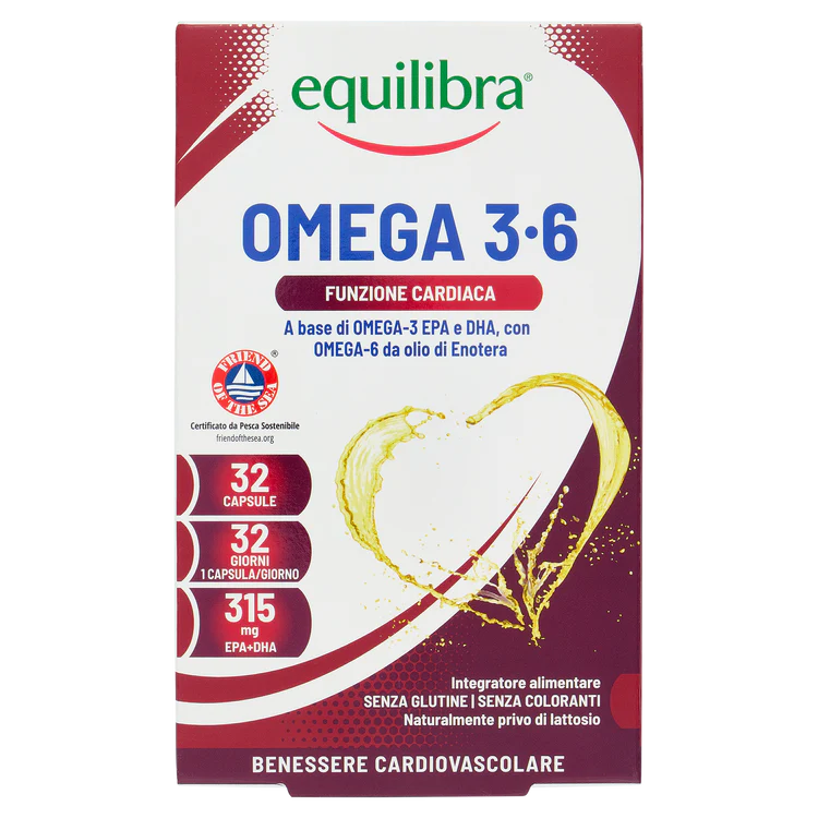 Equilibra Omega 3-6 Per la Funzione Cardiaca 32 Capsule