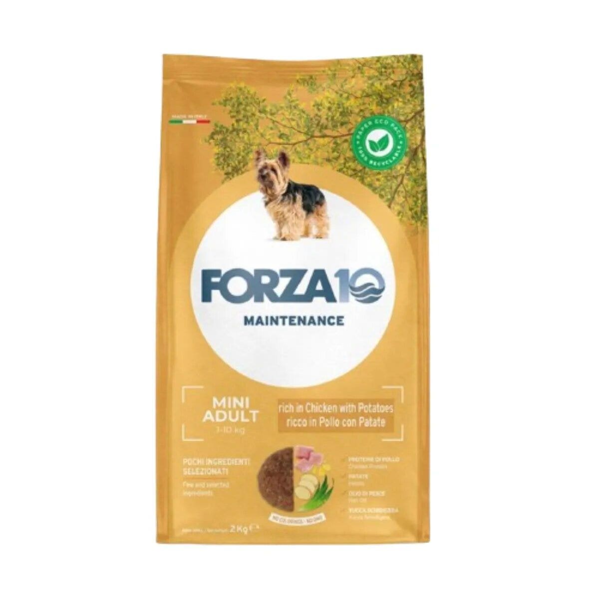 Forza10 Adult Maintenance Crocchette Al Pollo Con Patate Cani Adulti Taglia Piccola Sacco 2kg-1