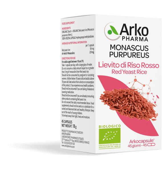 Arkopharma Lievito Di Riso Rosso 45 Capsule